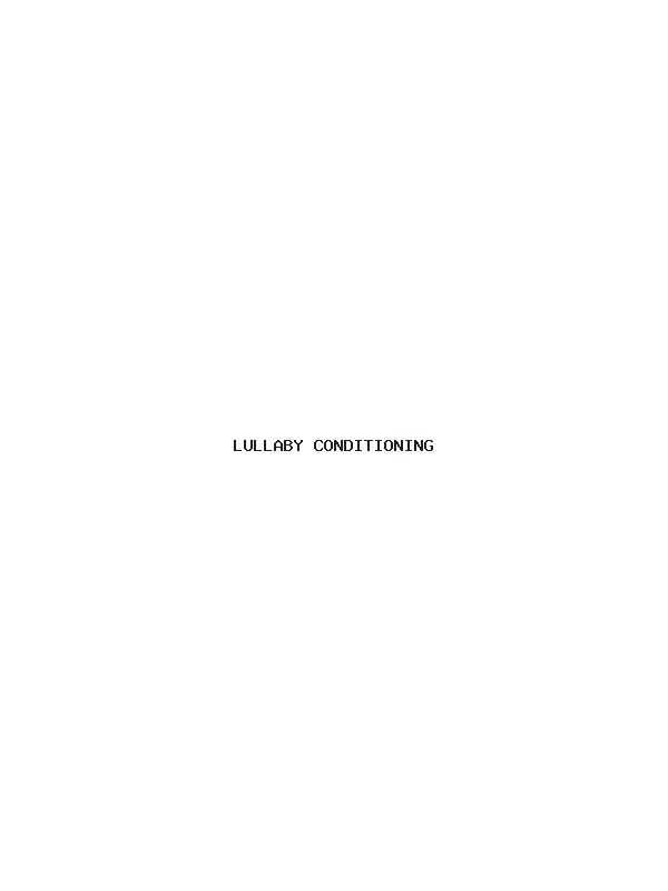 DP mock: LULLABY CONDITIONING